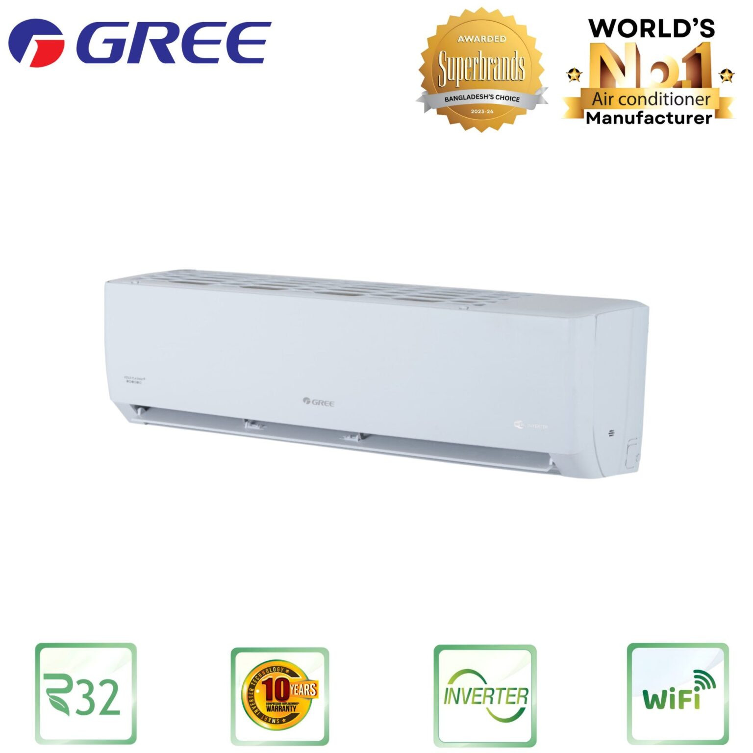 GS-12XLMV32- GREE Lomo Split Type Air Conditioner (1.0 TON Inverter)