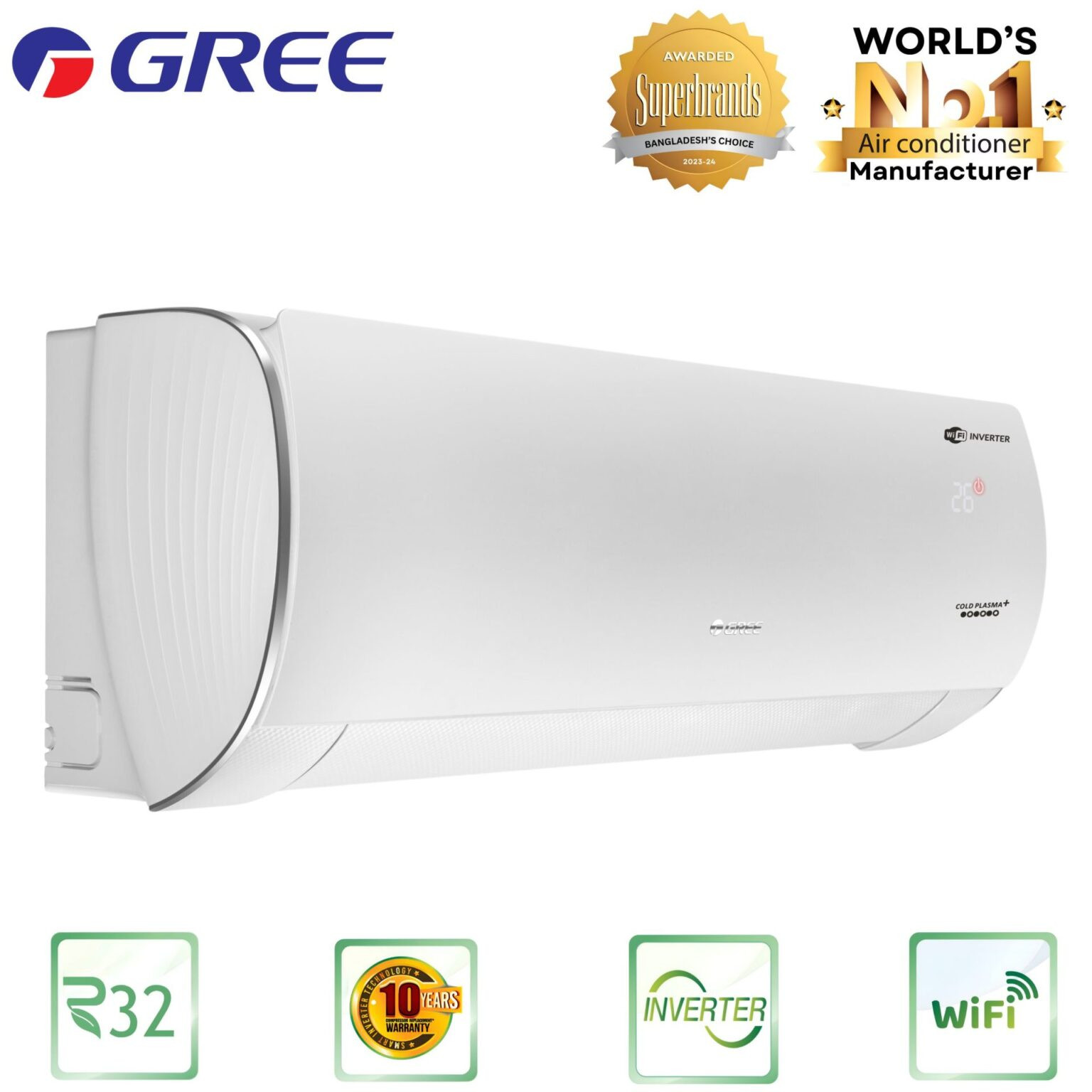 GS-30XFV32-Gree Fairy Split Type Air Conditioner (2.5 Ton Inverter)