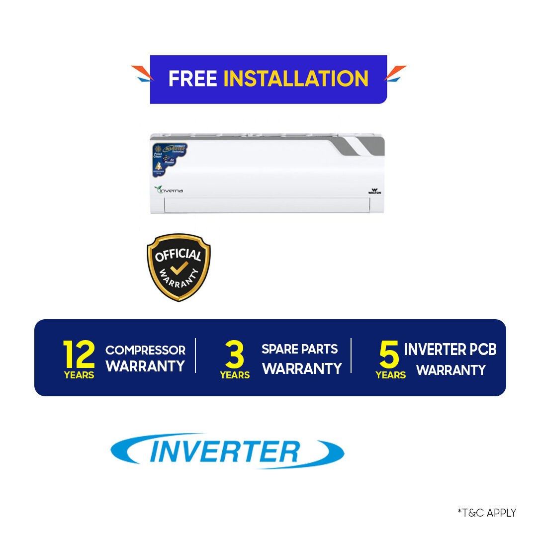 Walton 1.5 Ton Intelligent Inverter Air Conditioner (WSI-INVERNA (SUPERSAVER)-18H [PLASMA])