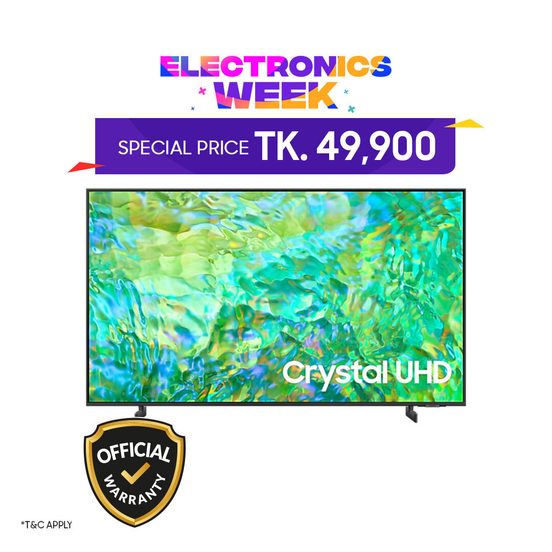 Samsung 43 Inch Crystal 4K UHD Smart TV (43CU8000)