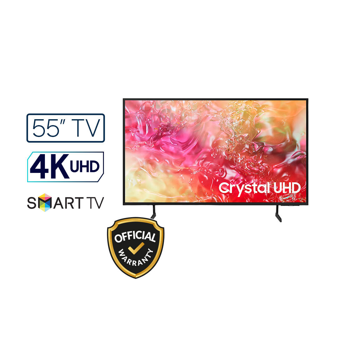 Samsung 55 Inch Crystal UHD 4K Smart TV (55DU7700) (2024)
