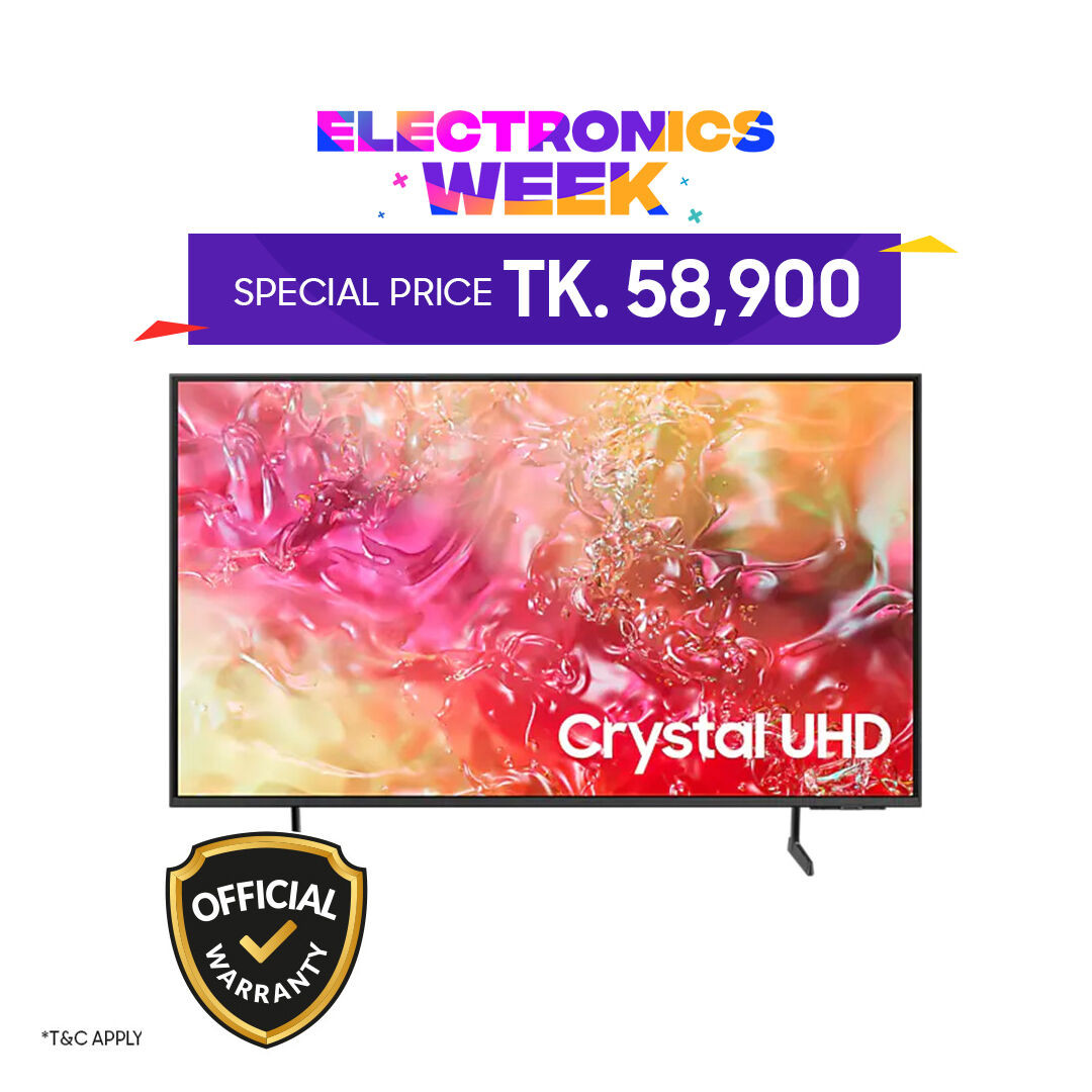 Samsung 50 Inch Crystal UHD 4K Smart TV (50DU7700) (2024)