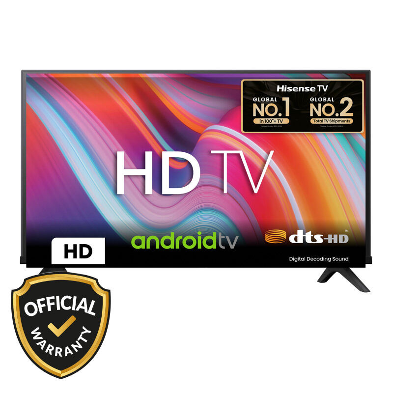 Hisense 32 Inch Bezelless HD Wi-Fi DTS Smart Android TV (32A4F4)