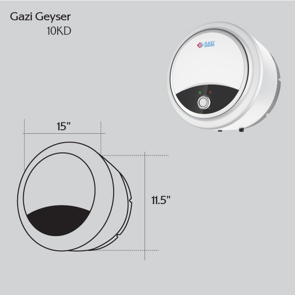 10KD Gazi Geyser-10 Litre