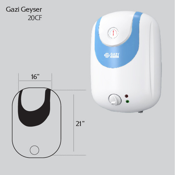 20CF Gazi Geyser-20 Litre