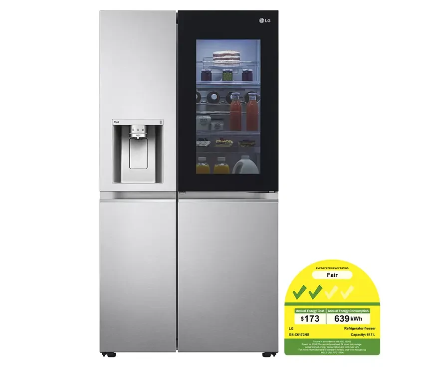 617L SIDE-BY-SIDE-FRIDGE WITH INSTAVIEW DOOR-IN-DOOR™ IN NEW NOBLE STEEL