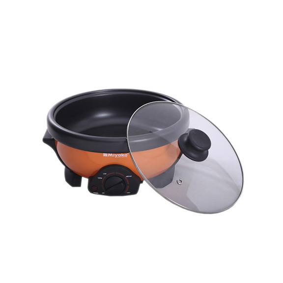 Miyako 4L Full Automatic Curry Cooker (MC-350D)-Orange and Black