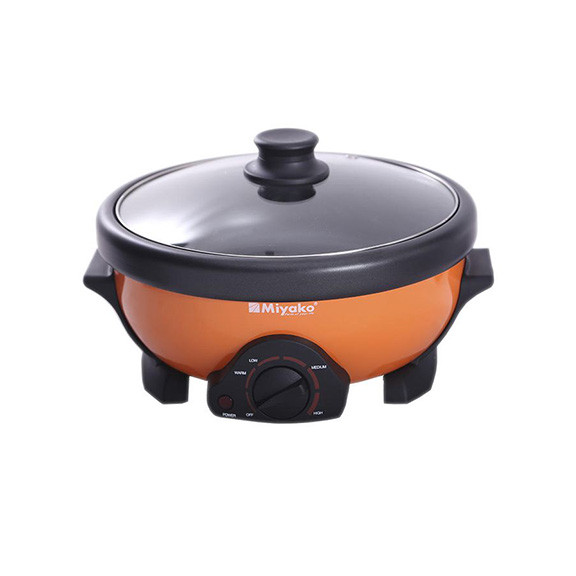 Miyako 4L Full Automatic Curry Cooker (MC-350D)-Orange and Black