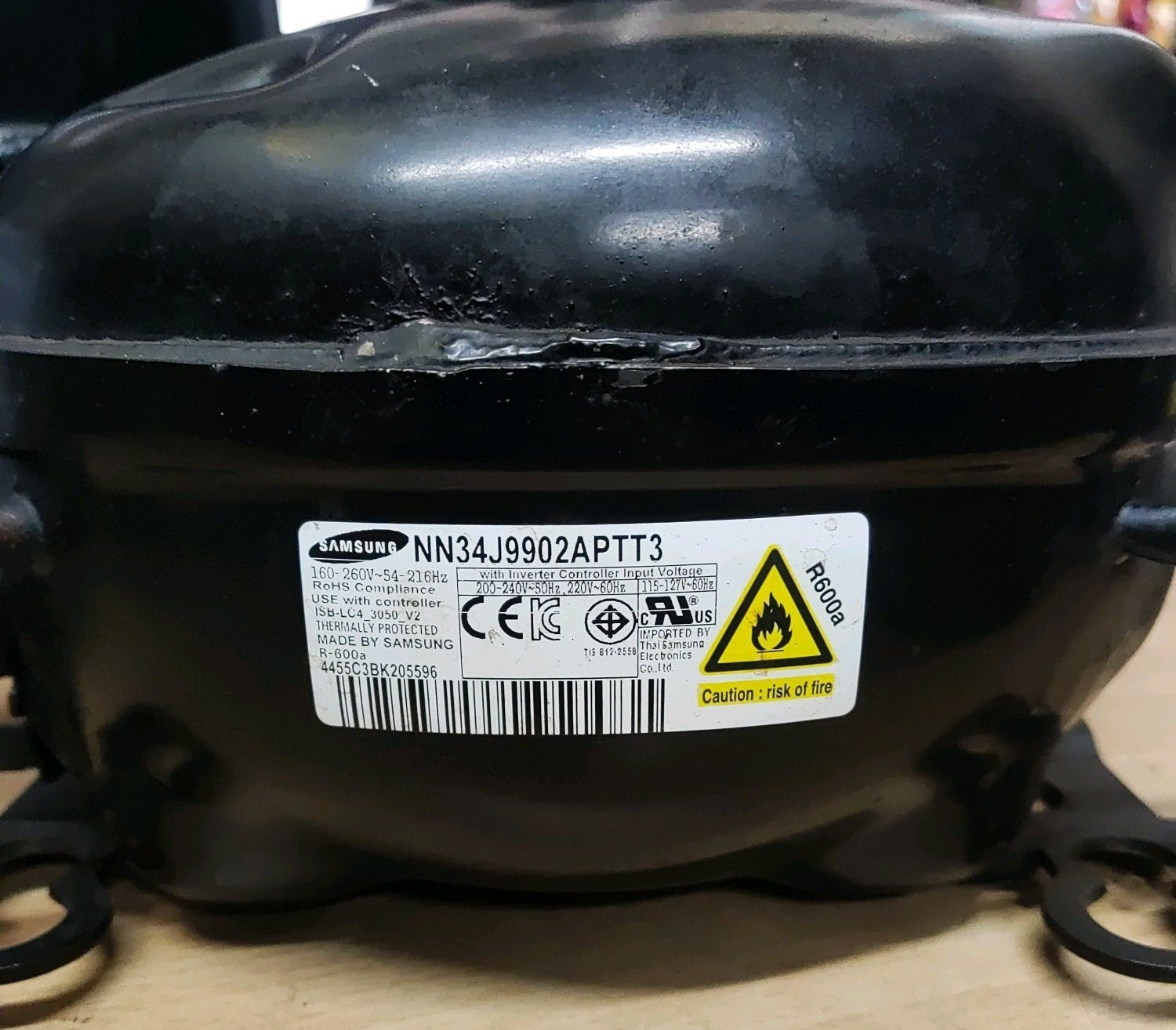 NC1MV90ASR/ASH/NN34J9902APTT3 CMP,COMP,REFRIGERATOR,R-600a inverter compressor