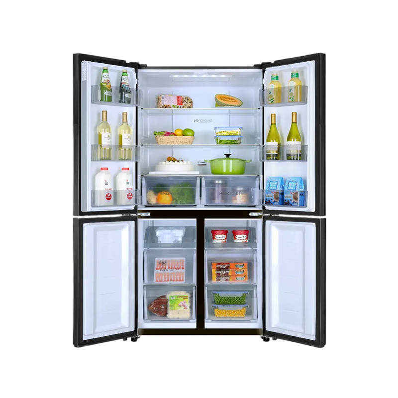 Haier HRF-578TBG 522Ltr Black French T-Door No Frost Refrigerator