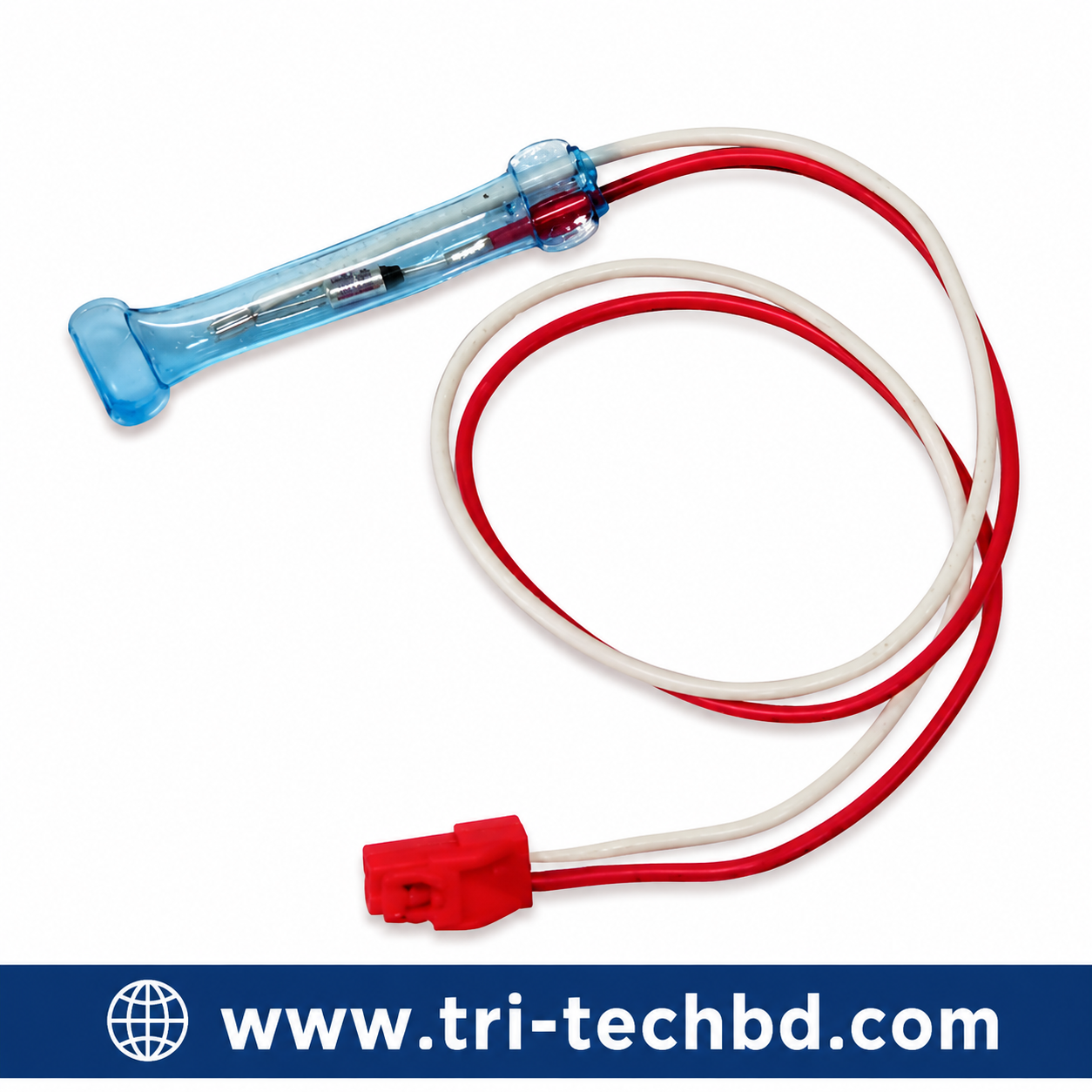 Refrigerator thermal fuse and defrost thermostat assembly