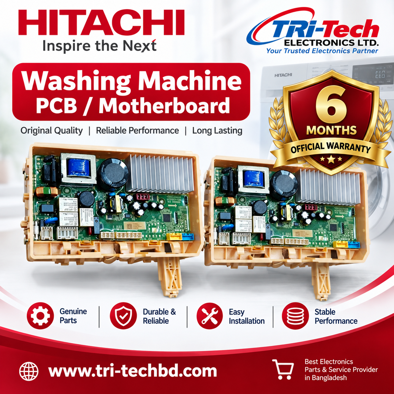 HITACHI Washing Masing /Main PCB /Mader BOARD Model BD-904HVOS/W | 9 KG,D802HVOS | Wash 8kg / 5kg,BD-802HVOS/W | 8 KG (only Dry )