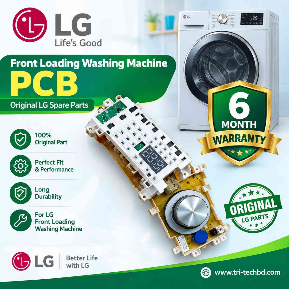 LG Fron loading washing machine display