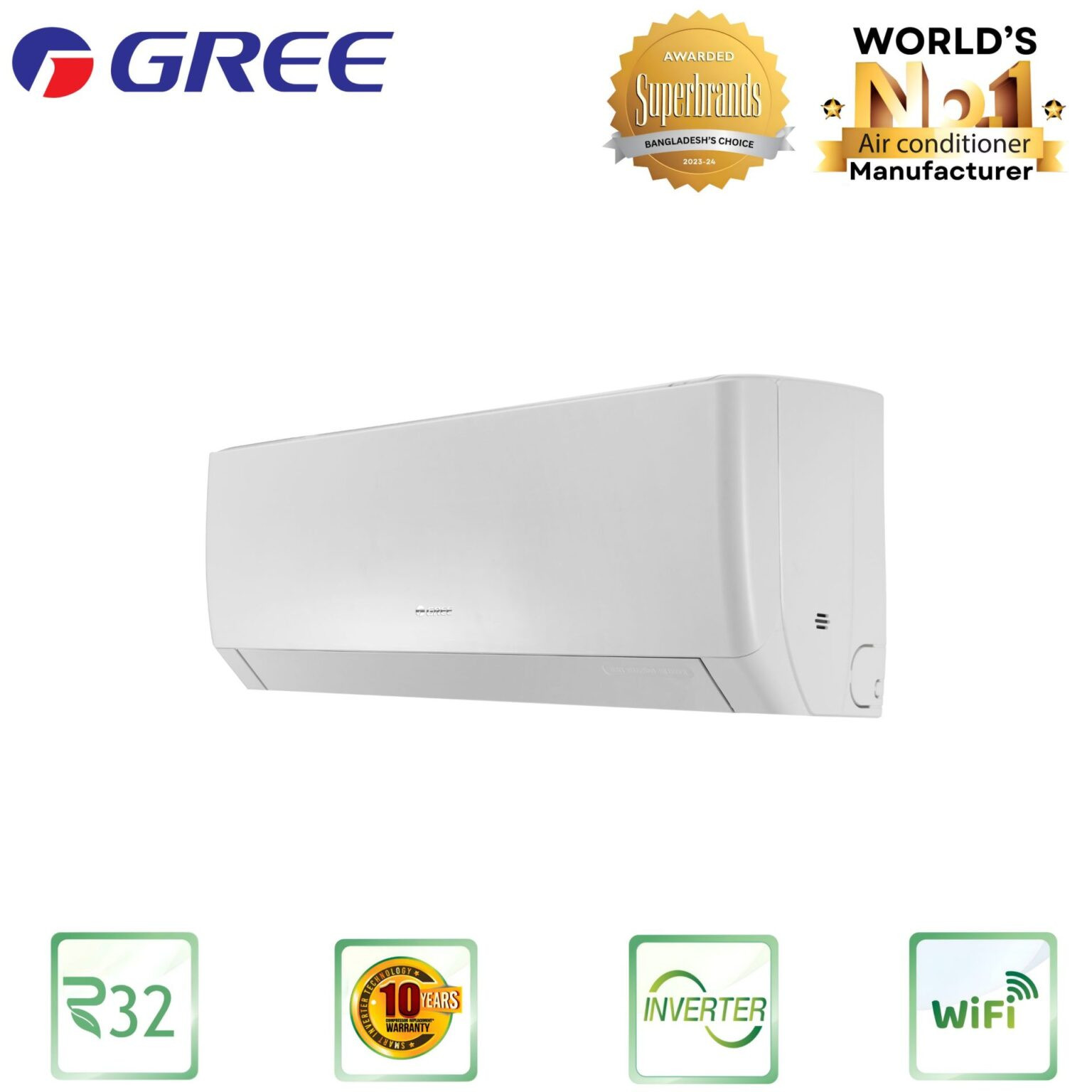 GS-12XPUV32-Gree Pular Split Type Air Conditioner (Inverter-1.0 TON)