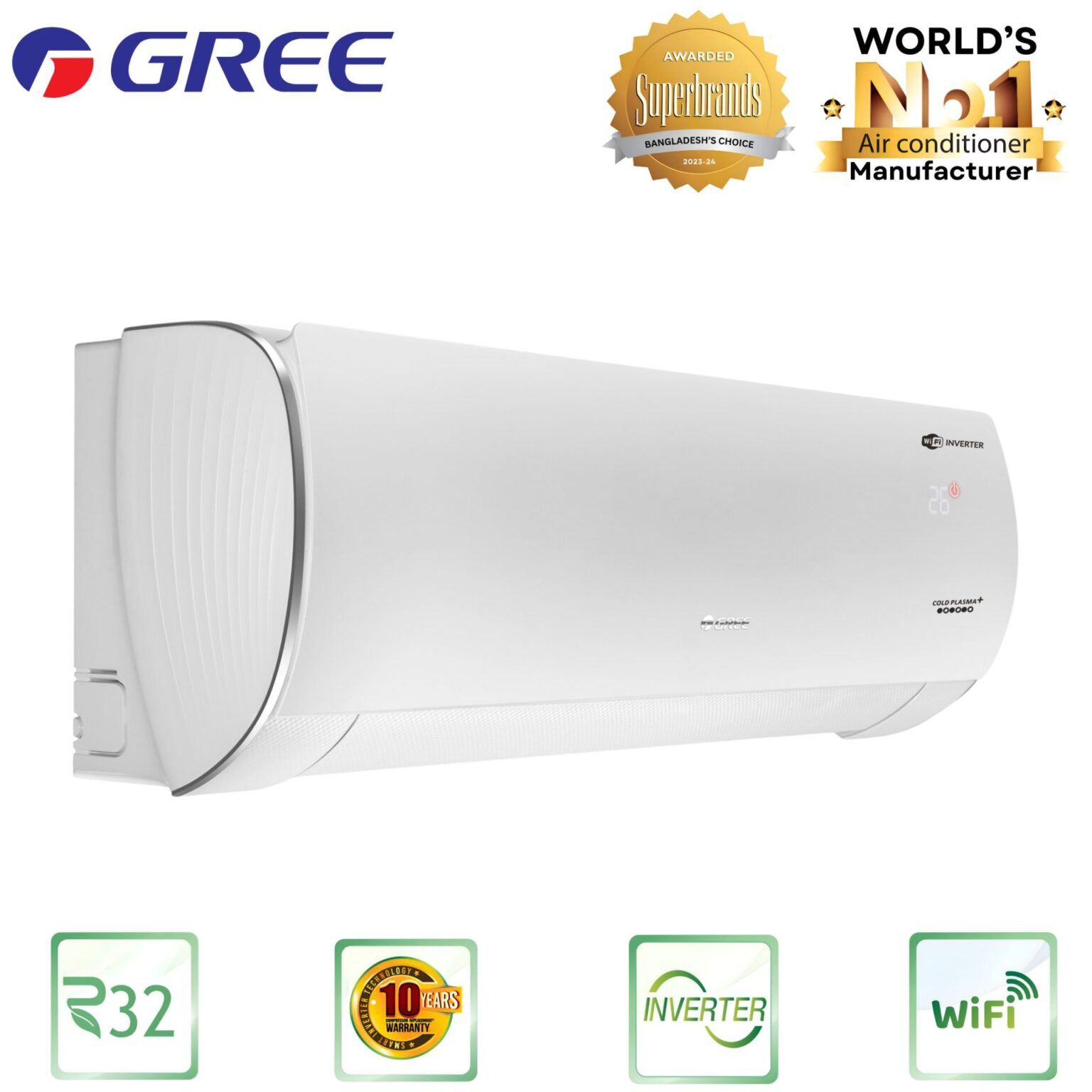 GS-24XFV32-Gree Fairy Split Type Air Conditioner (2.0 Ton Inverter)