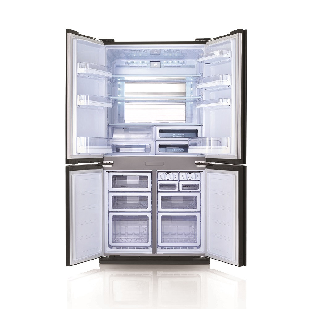 Sharp 4-Door Refrigerator SJ-FX87V-BK | 605 Liters