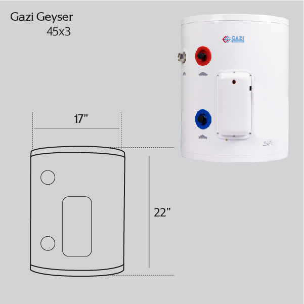 45X3 Gazi Geyser-45 Litre