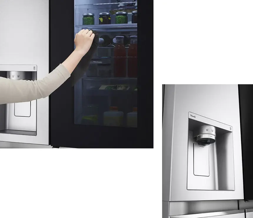 617L SIDE-BY-SIDE-FRIDGE WITH INSTAVIEW DOOR-IN-DOOR™ IN NEW NOBLE STEEL