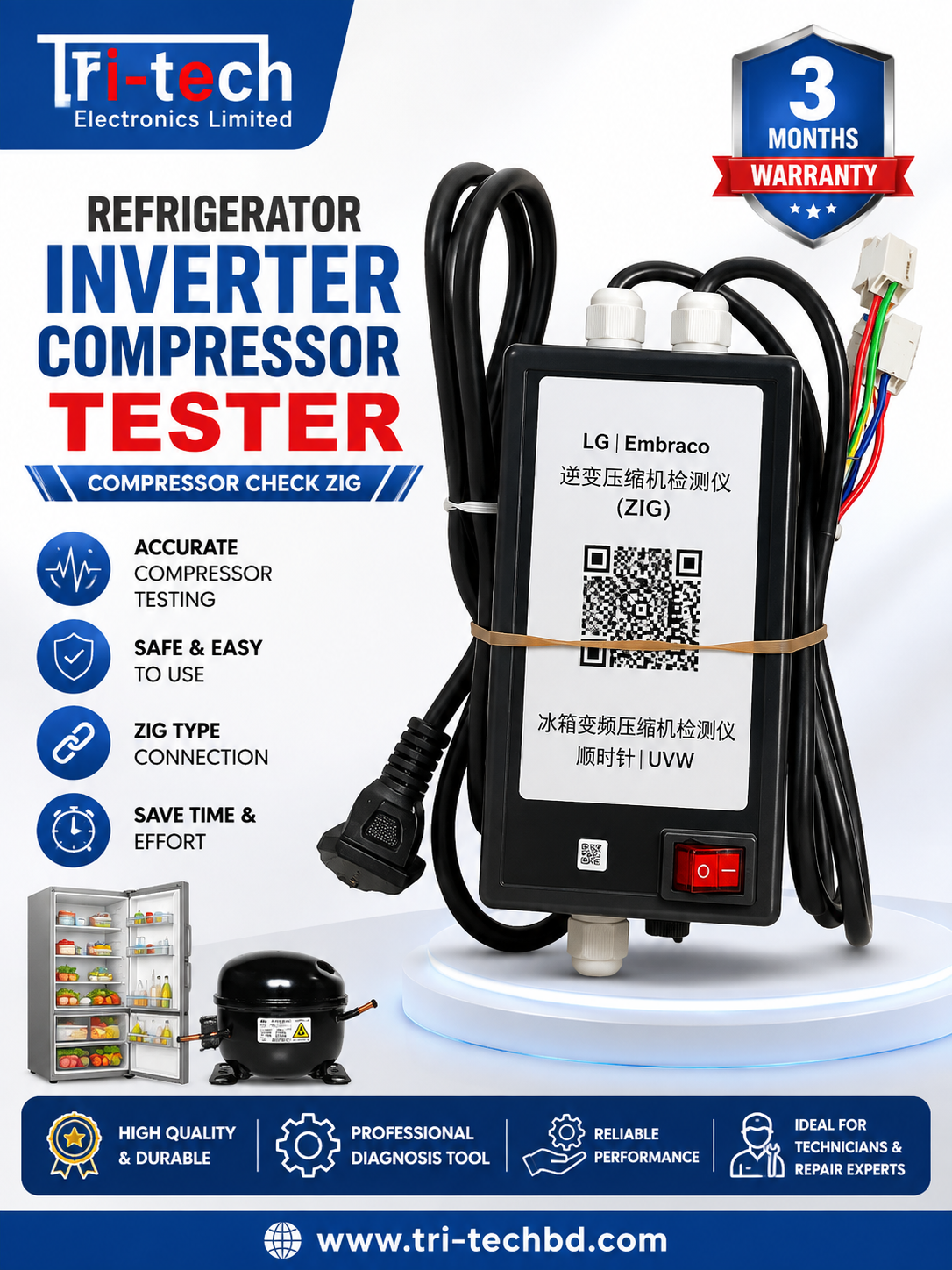 Compressor inverter Tester  Check Zig only Refrigerator