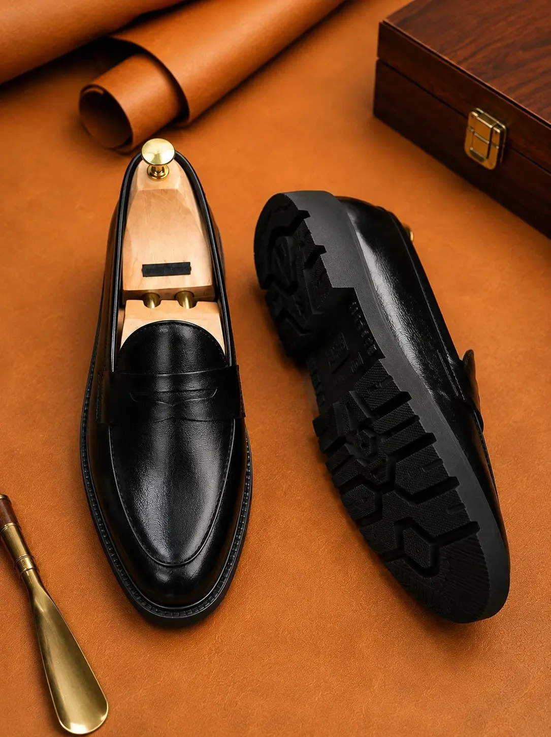 BOSTON BLACK PENNY LOAFERS