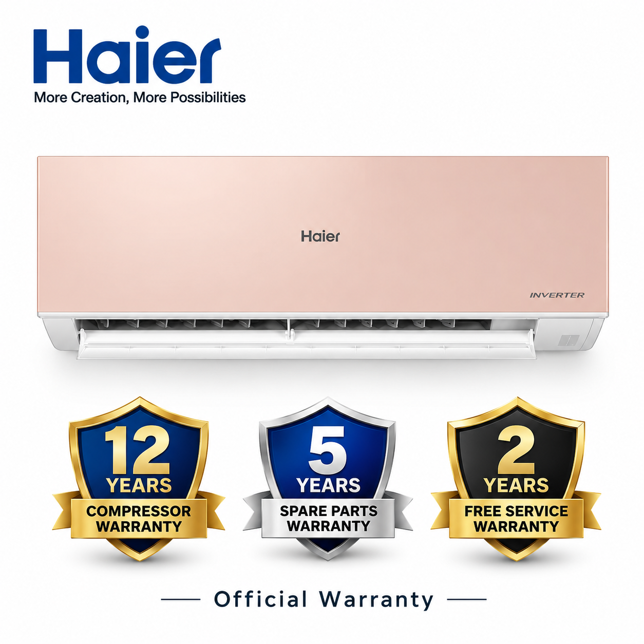 Haier 1 Ton ZenGlow Inverter AC [ZenGlow-13INVPX6P]