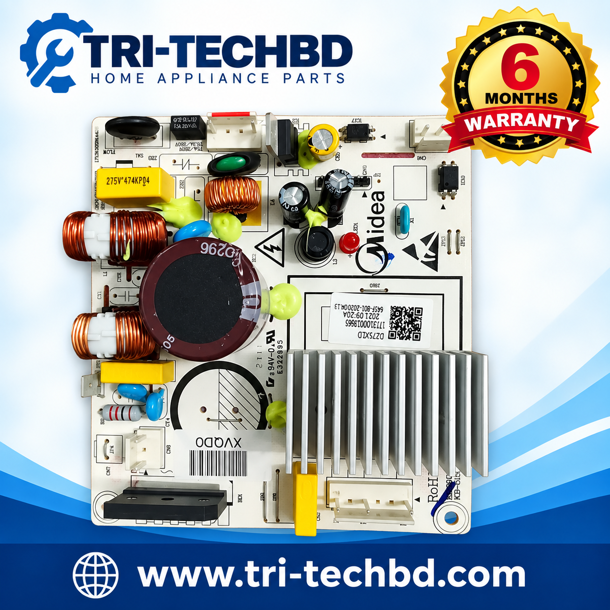 Midea/Toshiba brand refrigerator inverter power control board, model number DZ75X1D