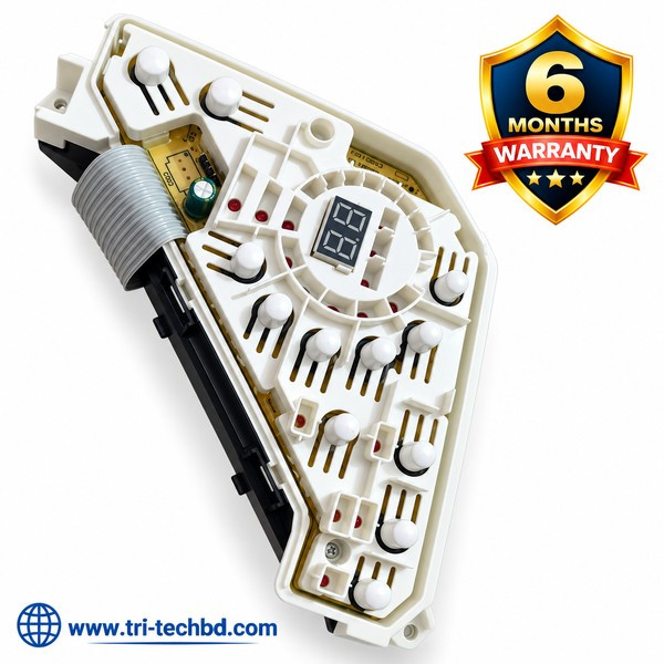 main control board or Printed Circuit Board (PCB) assembly designed for a Sharp washing machine